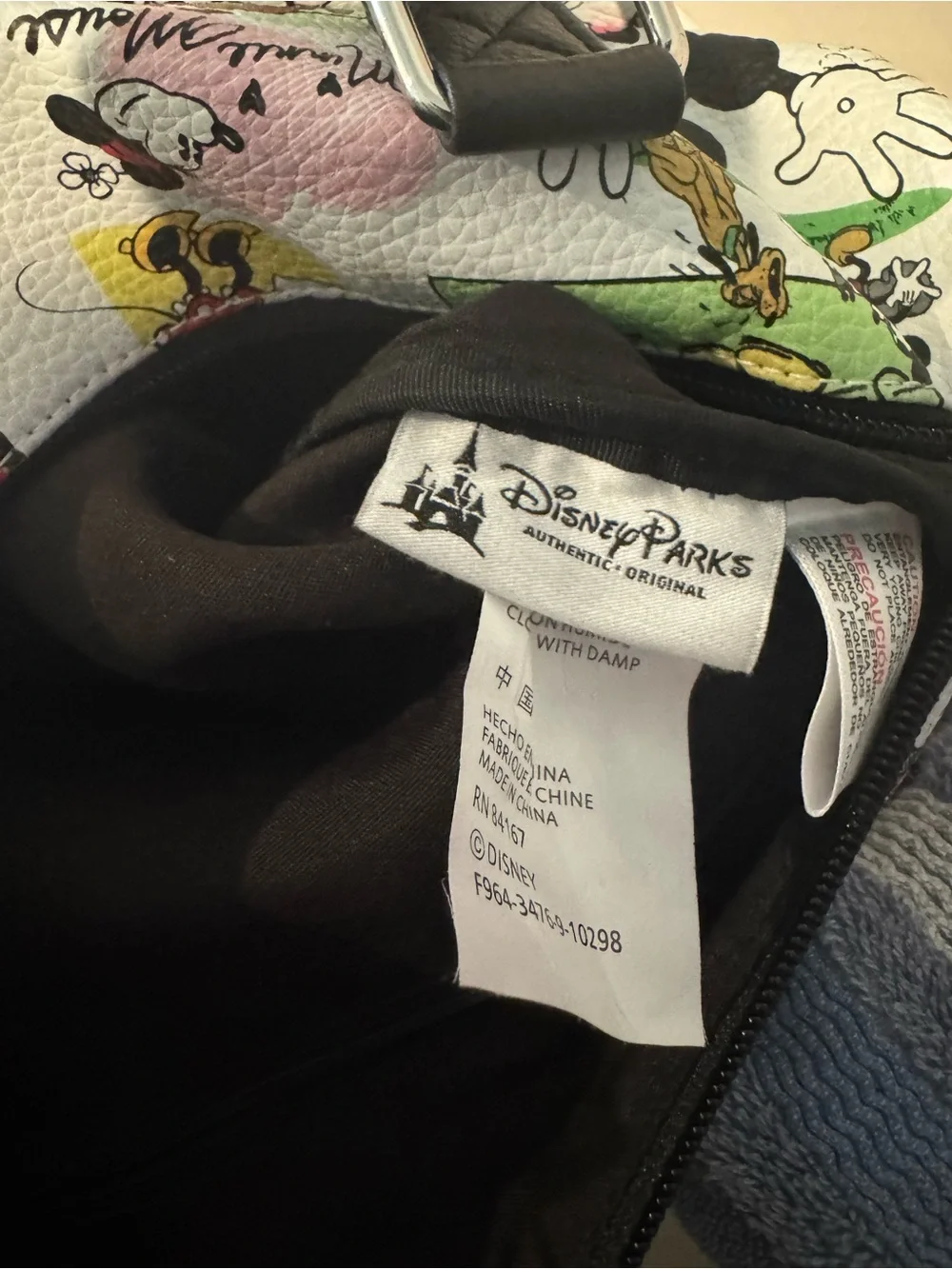 Disney White Multicolor Mickey & Minnie Graphic Satchel Bag